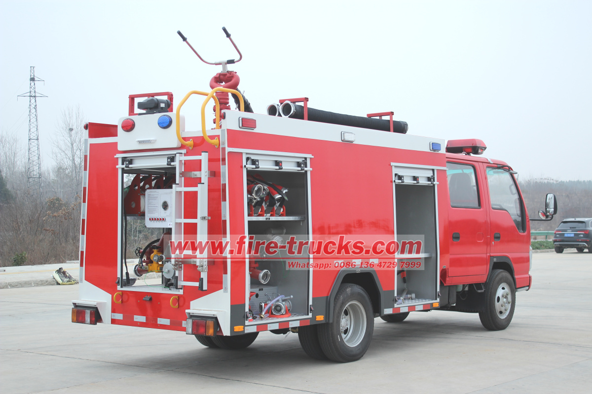 Isuzu water fire engine truck export to Ethiopia