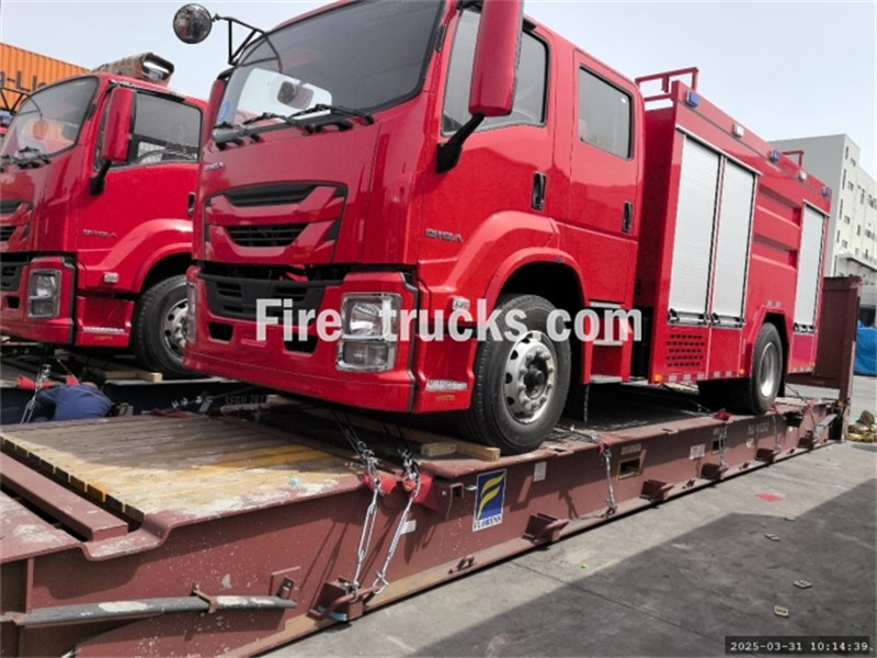 Isuzu GIGA fire rescue trucks shipping to Moldova