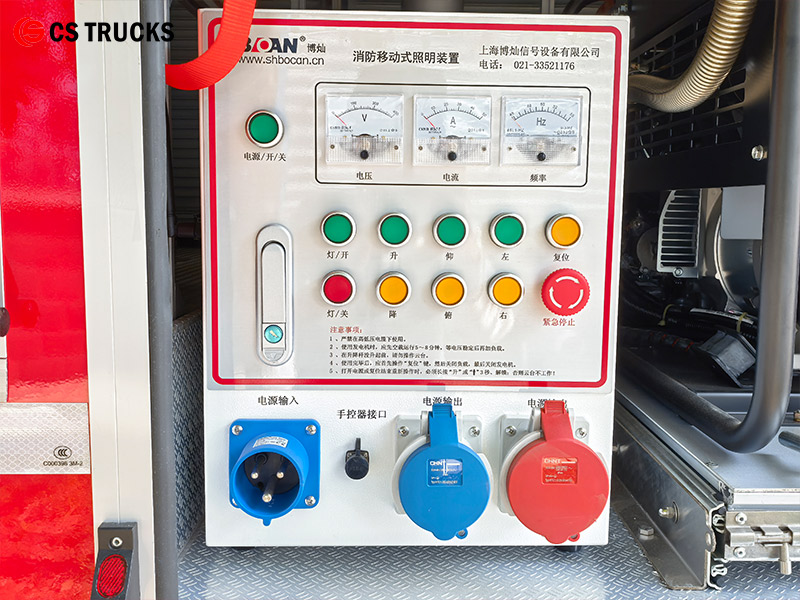 HOWO emergency rescue fire truck with crane hydraulic control lever assembly