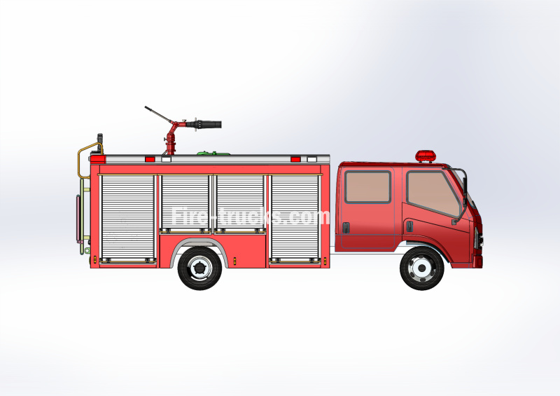 New ISUZU 2000L water foam fire fighting trucks technical drawing share New ISUZU 2000L water foam fire fighting trucks technical drawing share
