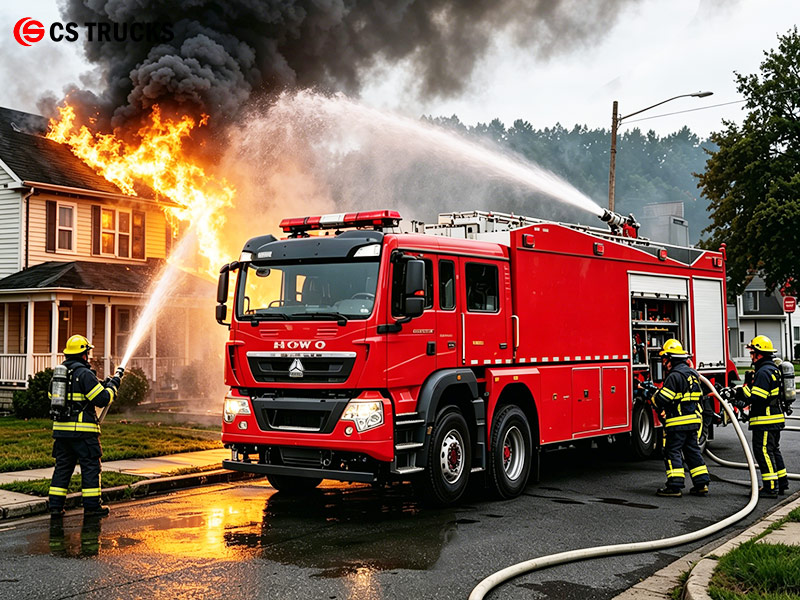 HOWO 8x4 460 HP water fire engine for municipal use