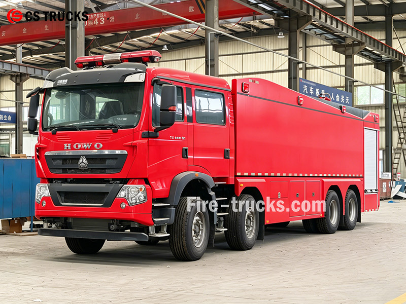 HOWO 8×4 water pumper fire truck 460 HP