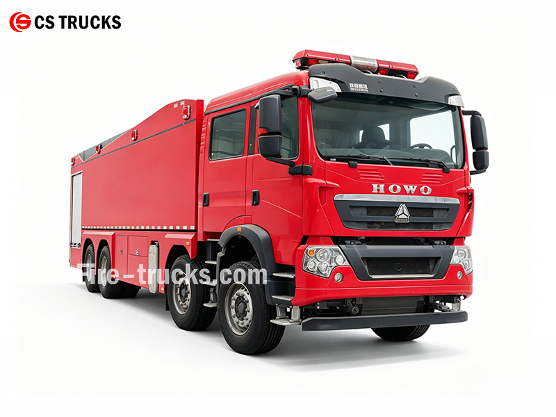 Guatemala HOWO 8×4 460 HP 25000L water fire truck
