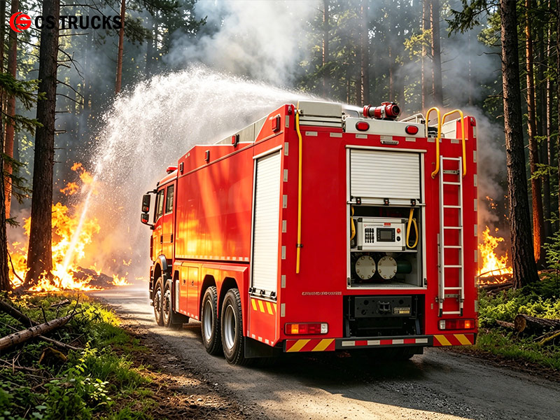 HOWO 8×4 460HP wildland water fire tender truck