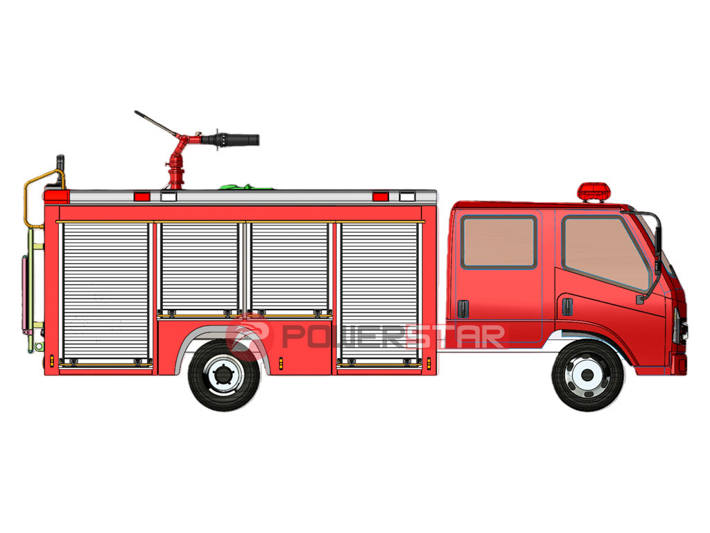 ISUZU forest rescue fire truck 3D drawing ISUZU forest rescue fire truck 3D drawing