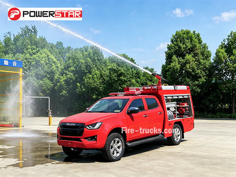 ISUZU 4x4 Emergency Fire Truck Pickup for Air Cargo Warehouse Fire Rescue Liberia