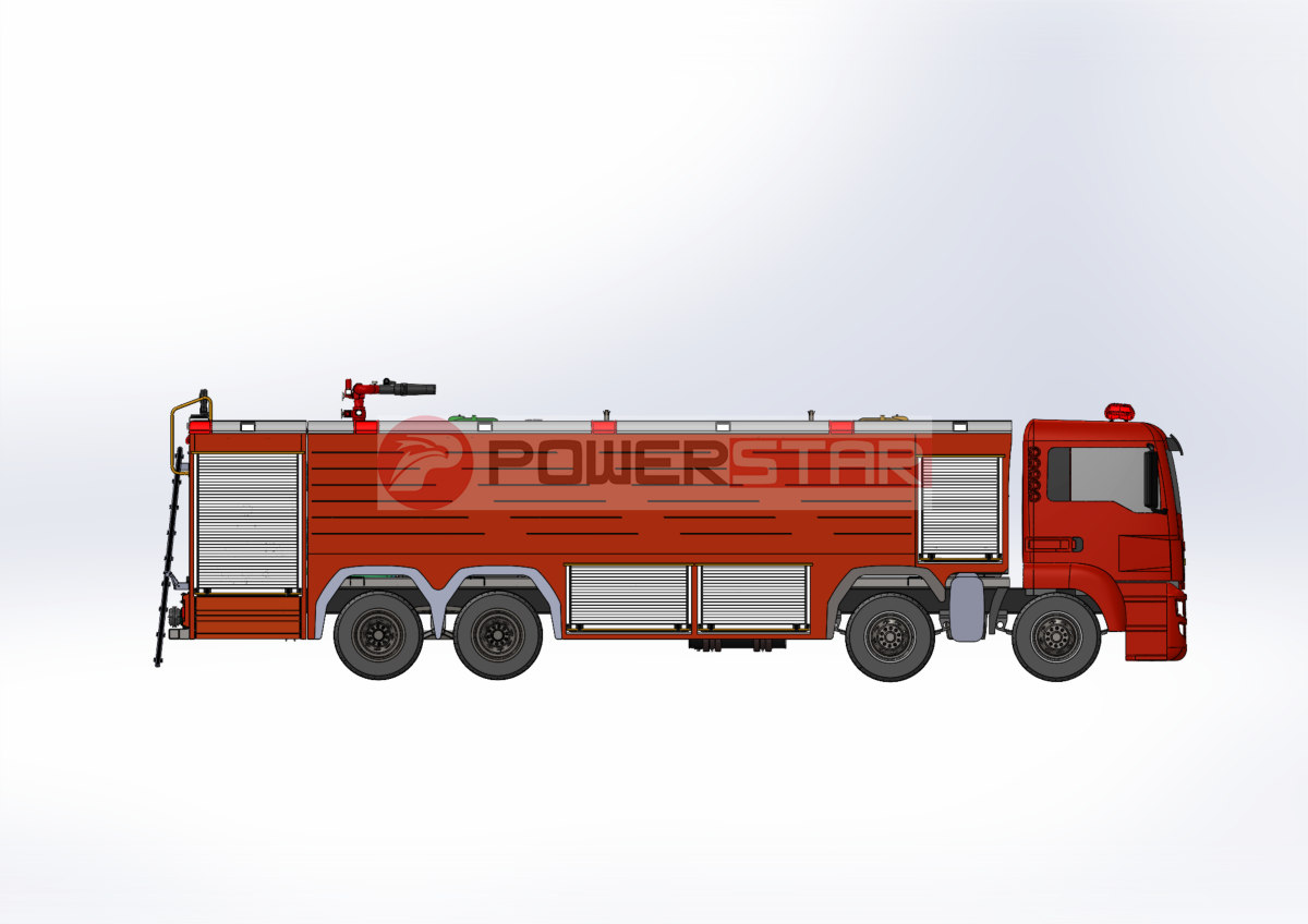 8x4 heavy-duty foam water fire truck CAD drawing 8x4 heavy-duty foam water fire truck CAD drawing