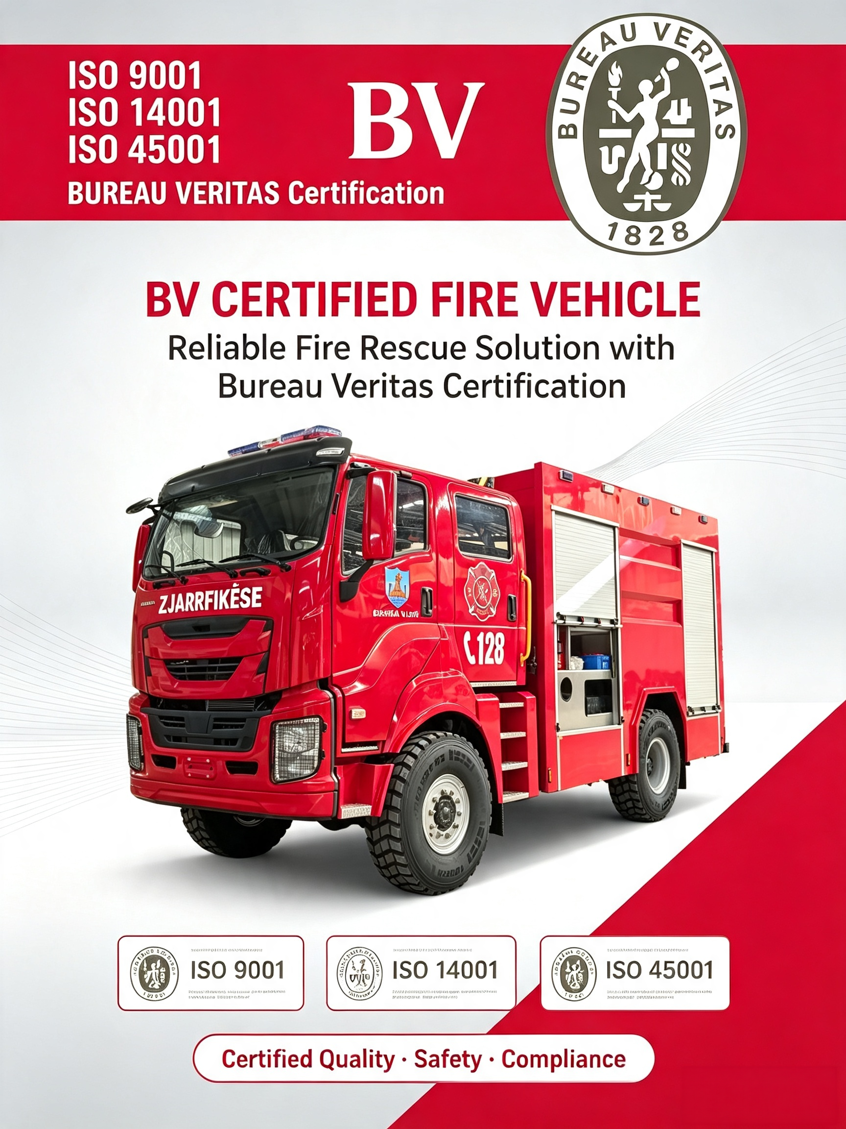 GIGA ISUZU 4x4 Fire Trucks BV certificate Lashing Condition Report