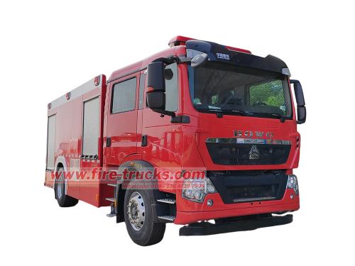 HOWO TX350 foam pumper tanker fire truck