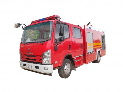red fire truck Isuzu