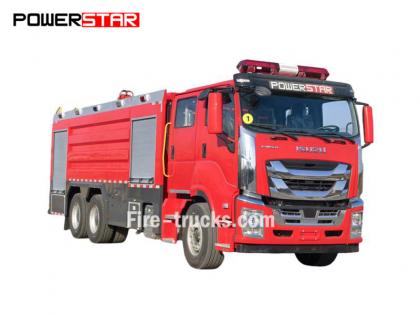 Isuzu GIGA 6X4 10000L foam water fire truck