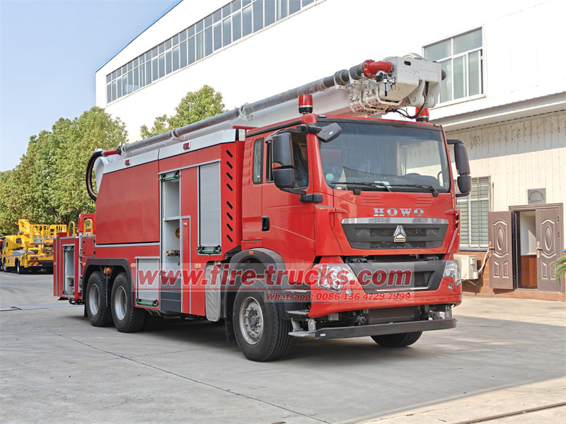 Fitur utama truk pemadam kebakaran menara udara HOWO