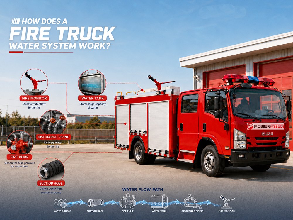 Bagaimana Sistem Air Truk Pemadam Kebakaran Bekerja